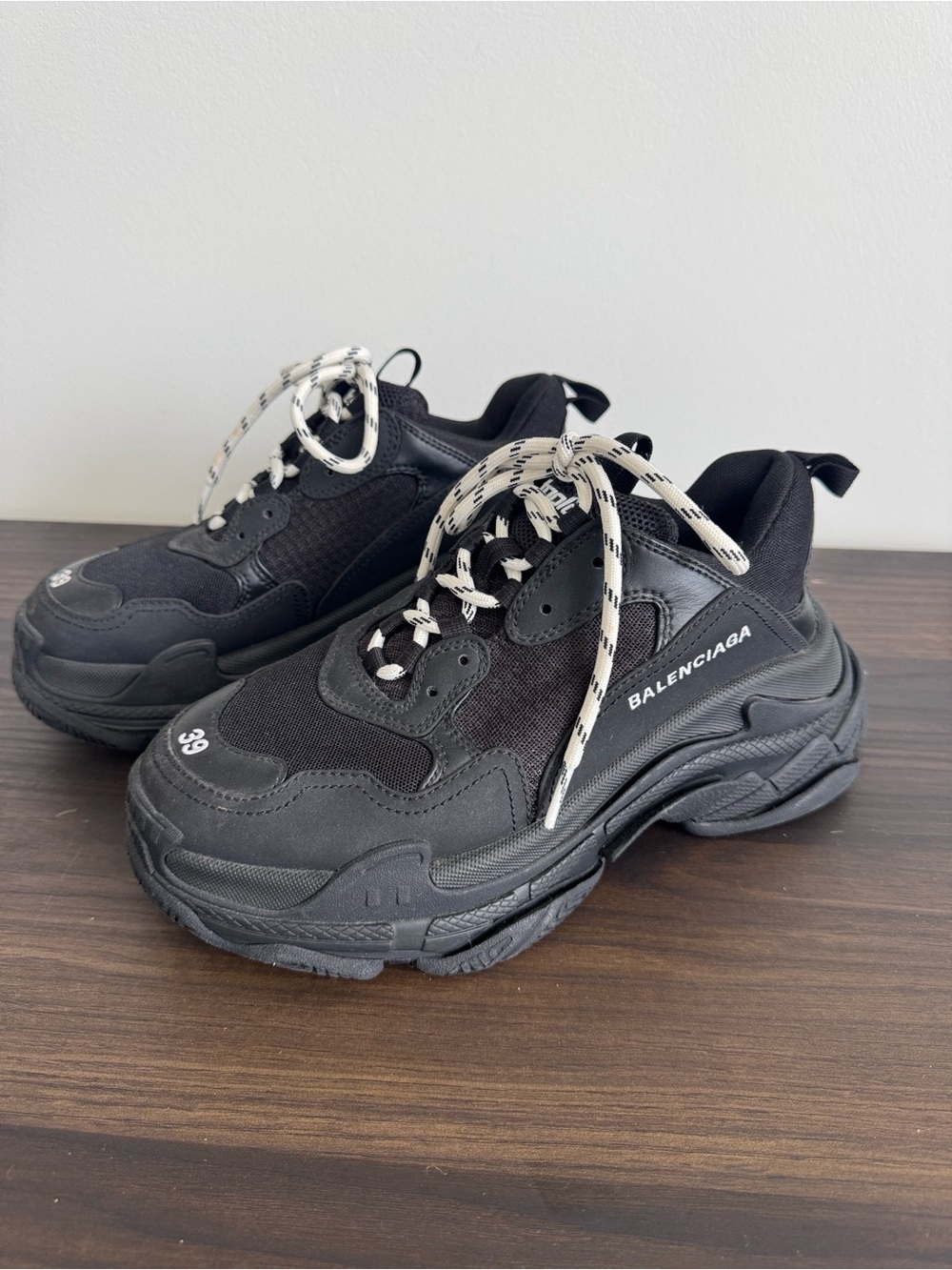 Balenciaga Black Triple-S Style Chunky Sneakers
